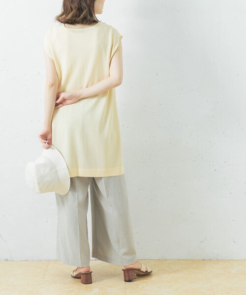 URBAN RESEARCH ROSSO（アーバンリサーチロッソ）の「チュニックニットベスト（ニット/セーター・レディース・IVORY/D/BROWN/IVORY②・FREE）」の14枚目の写真
