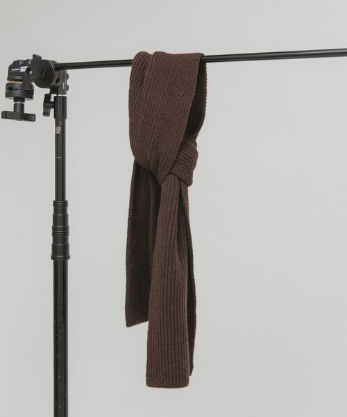 KBF（ケイビーエフ）の「リブニットマフラー（マフラー・レディース・IVORY/L.BLUE/BROWN・one）」の2枚目の写真