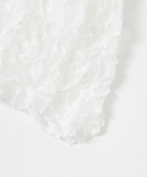 URBAN RESEARCH(アーバンリサーチ)の「TanC TOKYO CRUSHED LACE GATHER SKIRT(スカート・レディース・WHITE/BLACK・Free)」の5枚目の写真