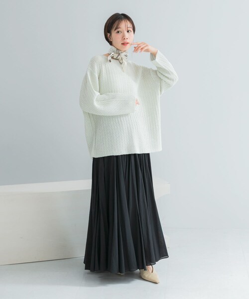 URBAN RESEARCH ROSSO（アーバンリサーチロッソ）の「コットンボリュームマキシスカート（スカート・レディース・WHITE/L/PURPLE/BLACK・Free）」の12枚目の写真