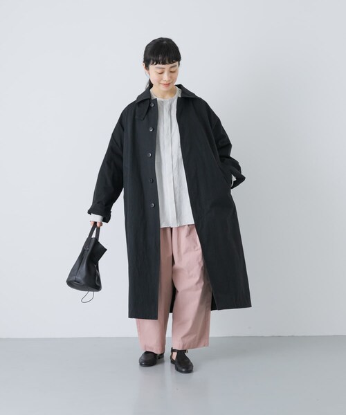 かぐれ(カグレ)の「コットンバルコート(ステンカラーコート・レディース・IVORY/BEIGE/BLACK・Free)」の15枚目の写真