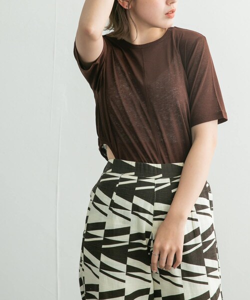 KBF(ケイビーエフ)の「サイドオープンカットソー(Tシャツ/カットソー・レディース・BLUE/L.GREEN/BROWN・one)」の6枚目の写真