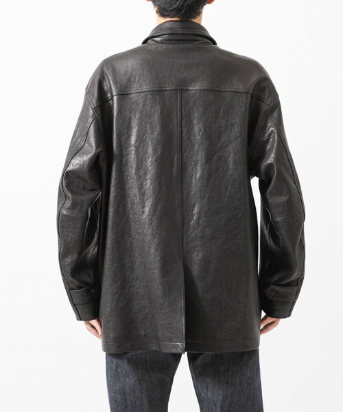 URBAN RESEARCH（アーバンリサーチ）の「『一部別注サイズ』ANOTHER OFFICE　LEATHER CAR COAT（その他アウター・メンズ・BLACK・1/2/3）」の3枚目の写真