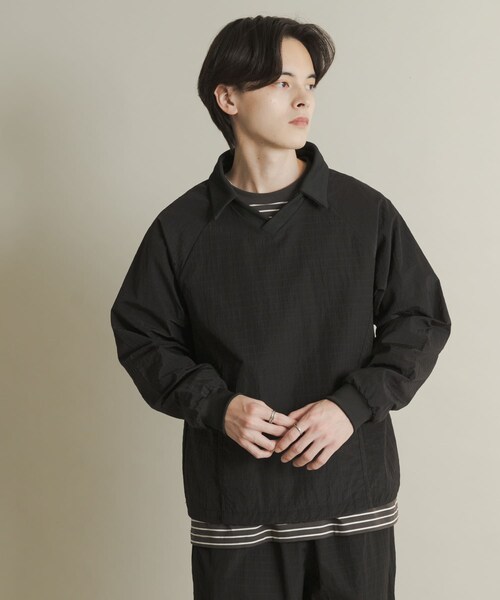 SENSE OF PLACE by URBAN RESEARCH（センスオブプレイスバイアーバンリサーチ）の「リップストップナイロンプルオーバー（その他トップス・メンズ・BLACK/GRAY/BROWN・M/L）」の8枚目の写真