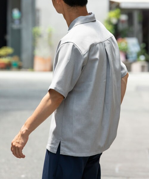 URBAN RESEARCH ROSSO（アーバンリサーチロッソ）の「『WEB限定』『セットアップ対応』パナマ風スキッパーシャツ（シャツ/ブラウス・メンズ・MOCHA/ICE GRAY/NAVY/BLACK・M/L）」の18枚目の写真