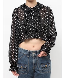 jouetie | シアーフリルショートブラウス(シャツ/ブラウス)