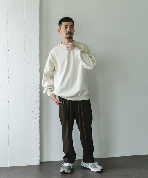URBAN RESEARCH DOORS(アーバンリサーチドアーズ)の「ワッフルフリースクルーネックプルオーバー(Tシャツ/カットソー・メンズ・ECRU/GRAY/BLACK・M/L)」の17枚目の写真