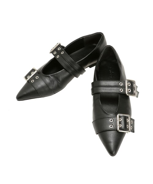 Ungrid（アングリッド）の「ベルトデザインポインテッドシューズ（その他シューズ・レディース・オフホワイト/ブラック・S/M/L）」の13枚目の写真