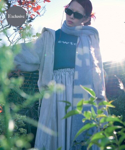 THE GOODLAND MARKET（ザグッドランドマーケット）の「『別注』MIDIUMISOLID×TGM　boa blouson（ブルゾン・レディース・white/gray・FREE）」の3枚目の写真