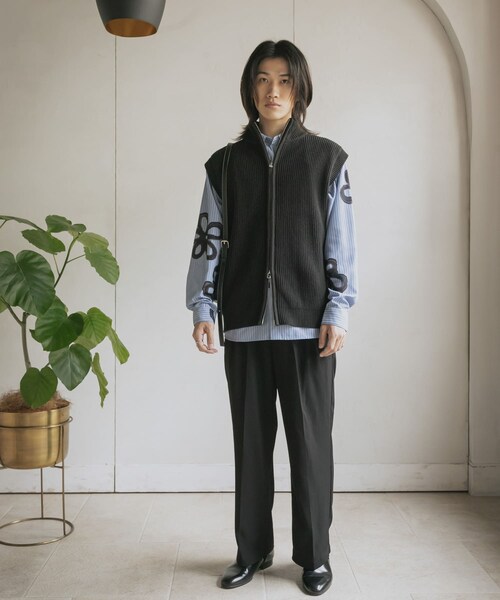 SENSE OF PLACE by URBAN RESEARCH（センスオブプレイスバイアーバンリサーチ）の「ダブルタックワイドスラックス（その他パンツ・メンズ・BLACK/GRAY/BROWN/KHAKI・M/L）」の9枚目の写真
