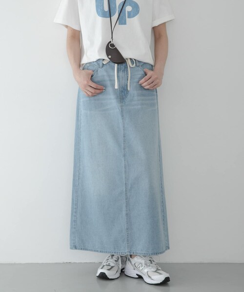 URBAN RESEARCH Sonny Label（アーバンリサーチサニーレーベル）の「ライトオンスIラインデニムスカート（デニムスカート・レディース・アイボリー/ライトインディゴ・36/38）」の16枚目の写真