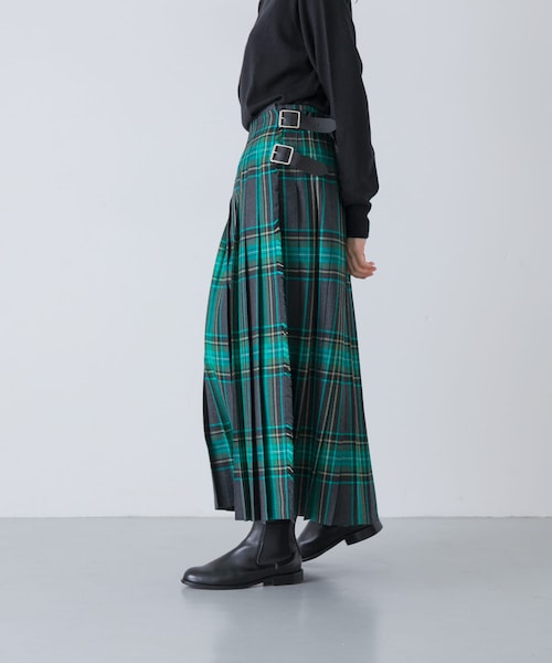 かぐれ（カグレ）の「『別注』O’NEIL OF DUBLIN×かぐれ　PLEATS WRAP SKIRT 85cm（スカート・レディース・MOYNALTY/LOUGH MASK・XS）」の7枚目の写真