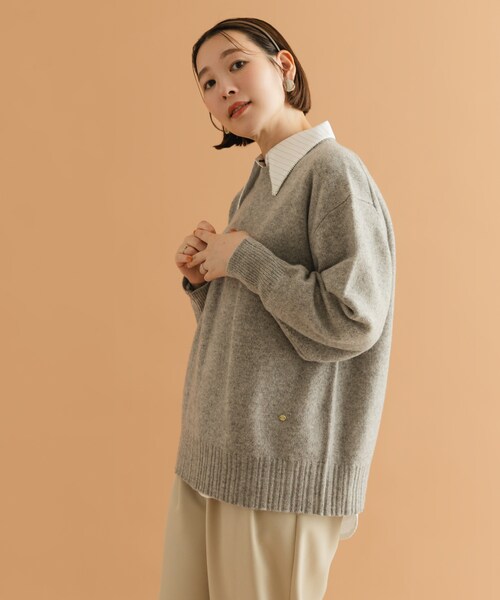 URBAN RESEARCH ROSSO（アーバンリサーチロッソ）の「F by ROSSO　ハミルトンクルーネックニット（ニット/セーター・レディース・L/GREIGE/GRAY/D/CHERRY/BLUE・FREE）」の10枚目の写真