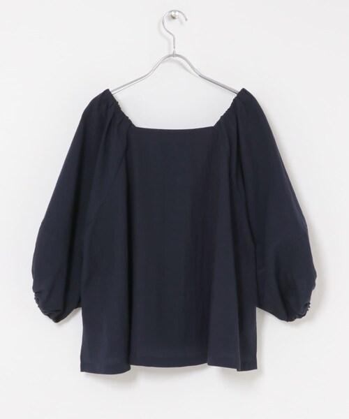 URBAN RESEARCH ROSSO（アーバンリサーチロッソ）の「キュプラリネンオフショル2WAYブラウス（シャツ/ブラウス・レディース・WHITE/NAVY・Free）」の8枚目の写真