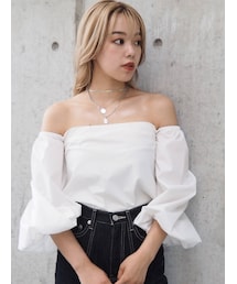 EVRIS | ボリュームスリーブオフショルTOPS(シャツ/ブラウス)