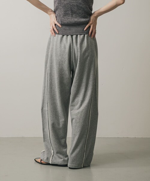 SENSE OF PLACE by URBAN RESEARCH（センスオブプレイスバイアーバンリサーチ）の「キリカエカーブスウェットパンツ（スウェットパンツ・レディース・GRAY/OFF WHITE・one）」の13枚目の写真