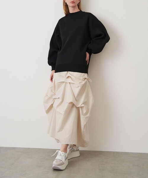 URBAN RESEARCH ROSSO（アーバンリサーチロッソ）の「ELENDEEK　FORM SLEEVE OVER KNIT（ニット/セーター・レディース・YLW/OWHT/BLACK/PPL・FREE）」の15枚目の写真