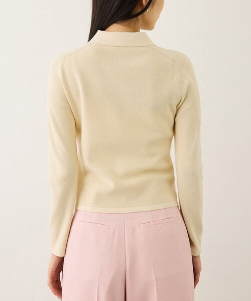 ROPE'(ロペ)の「ポロニットカーディガン/イージーケア(カーディガン/ボレロ・レディース・ブラック/ベージュ/ピンク・F)」の21枚目の写真