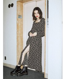 jouetie | シャーリングスリットロングワンピース(ワンピース)