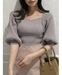 dazzlin | スクエアラインリブニットトップス(ニット/セーター)