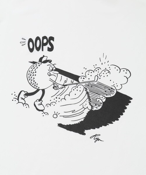 URBAN RESEARCH Sonny Label（アーバンリサーチサニーレーベル）の「OOPS×RYUAMBE 　モックネックロングTシャツ（Tシャツ/カットソー・メンズ・OFF/BLACK/GREEN・M/L/XL）」の15枚目の写真