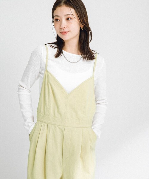 URBAN RESEARCH Sonny Label（アーバンリサーチサニーレーベル）の「コットンビスチェサロペット（サロペット/オーバーオール・レディース・ブラック/バター・FREE）」の16枚目の写真