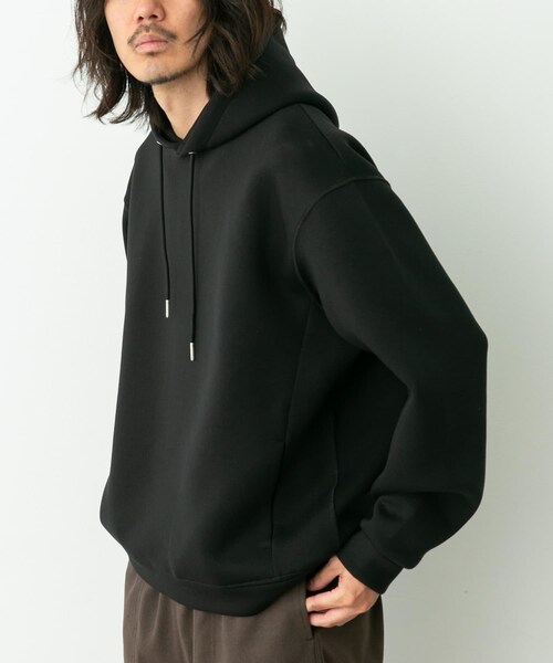 URBAN RESEARCH Sonny Label（アーバンリサーチサニーレーベル）の「ダンボールニットプルオーバーパーカー（パーカー・メンズ・アイスグレー/チャコール/ブラック/ブラウン・M/L/XL）」の7枚目の写真
