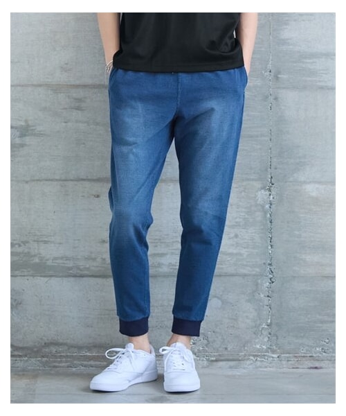 nissen（ニッセン）の「デニム調カットソージョガーパンツ【大きいサイズ有】（パンツ・メンズ・ネイビー/ブルー・M/L/LL/3L/4L/5L/6L/8L/10L）」の8枚目の写真