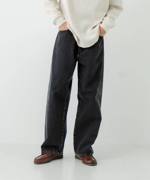 URBAN RESEARCH（アーバンリサーチ）の「13.5oz DENIM WIDE PANTS（デニムパンツ・メンズ・INDIGO/LT INDIGO/BLACK・S/M/L）」の5枚目の写真