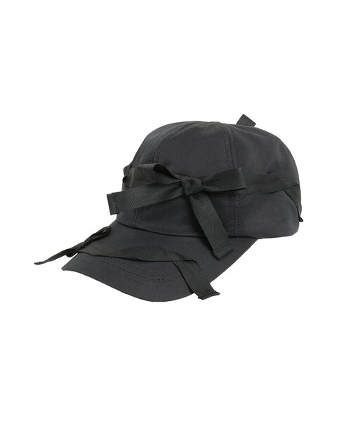 merry jenny（メリージェニー）の「ribbon ribbon cap（キャップ・レディース・ブラック/ベージュ・F）」の2枚目の写真