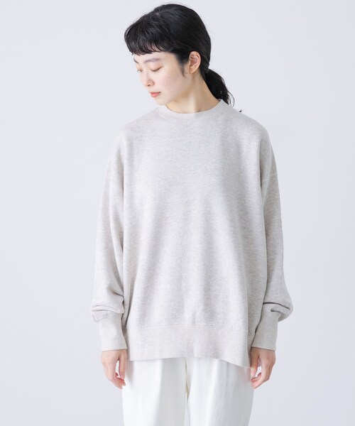 かぐれ（カグレ）の「『2サイズ展開』コットンリヨセルスウェットプルオーバー（スウェット・レディース・L/GRAY/GRAY/NAVY・0/1）」の11枚目の写真