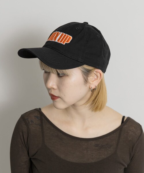 THE GOODLAND MARKET（ザグッドランドマーケット）の「77circa　original embroidery cap MIX UP（キャップ・レディース・black/navy・One）」の4枚目の写真