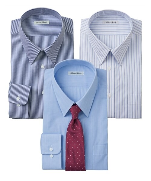 nissen（ニッセン）の「抗菌防臭・形態安定長袖ワイシャツブルー系３枚組（レギュラーカラー）【大きいサイズ有】（ビジネスシャツ・メンズ・ブルー系3枚組・M/L/LL/3L/4L/5L/6L/7L/8L）」の8枚目の写真