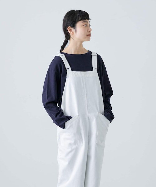 かぐれ（カグレ）の「ボートネックロングカットソー（Tシャツ/カットソー・レディース・OFF/L.GRAY/NAVY・Free/FREE）」の3枚目の写真