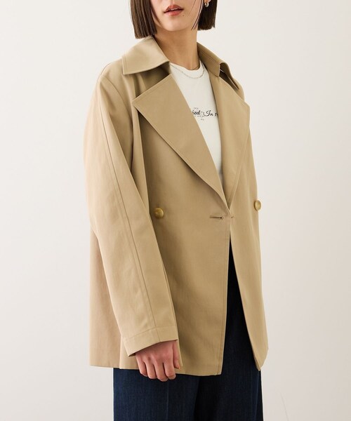 ROPE'（ロペ）の「【撥水加工】ライトミドル丈トレンチコート（トレンチコート・レディース・オフホワイト/ベージュ・F）」の19枚目の写真