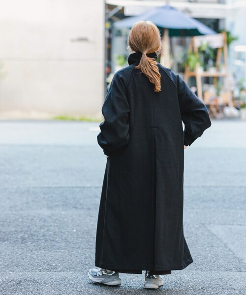 ITEMS URBANRESEARCH（アイテムズ アーバンリサーチ）の「スタンドカラーコート（ステンカラーコート・レディース・L.BEG/BLK/OLV・FREE）」の9枚目の写真