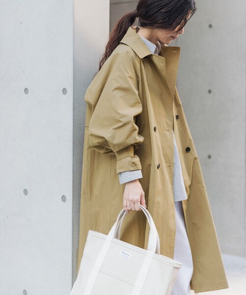 URBAN RESEARCH DOORS（アーバンリサーチドアーズ）の「袖ボリュームスタンドコート（ステンカラーコート・レディース・L.BEIGE/BEIGE・Free）」の2枚目の写真