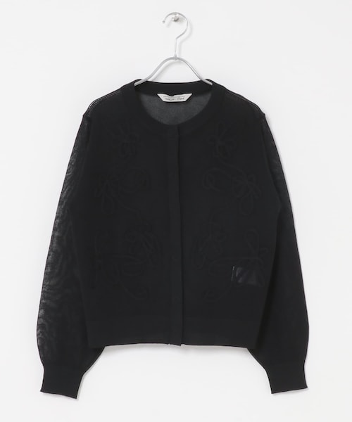 URBAN RESEARCH ROSSO（アーバンリサーチロッソ）の「Torrazzo Donna　CORD LACE SHEER CARDIGAN（カーディガン/ボレロ・レディース・WHITE/BLACK/GRAY・Free）」の2枚目の写真