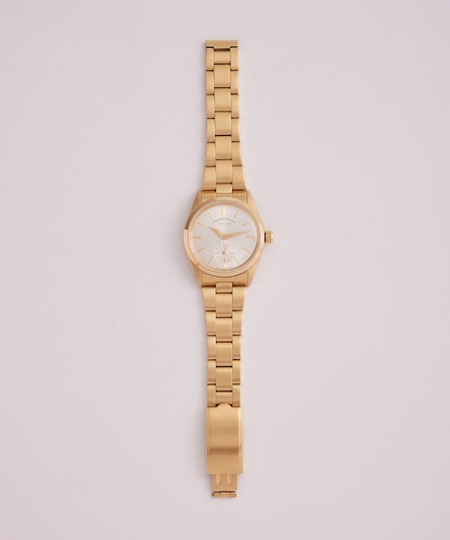 ADAM ET ROPE'（アダムエロペ）の「《別注》【VAGUE WATCH CO. for ADAM ET ROPE'】FLATBACK WRISTWATCH(METAL BRACELET)（アナログ腕時計・メンズ・ゴールド/シルバー・F）」の5枚目の写真