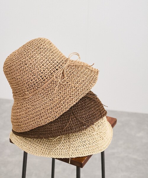 VIS（ビス）の「シンプル雑材ハット（ハット・レディース・ダークブラウン/ベージュ/ベージュ系・F）」の13枚目の写真