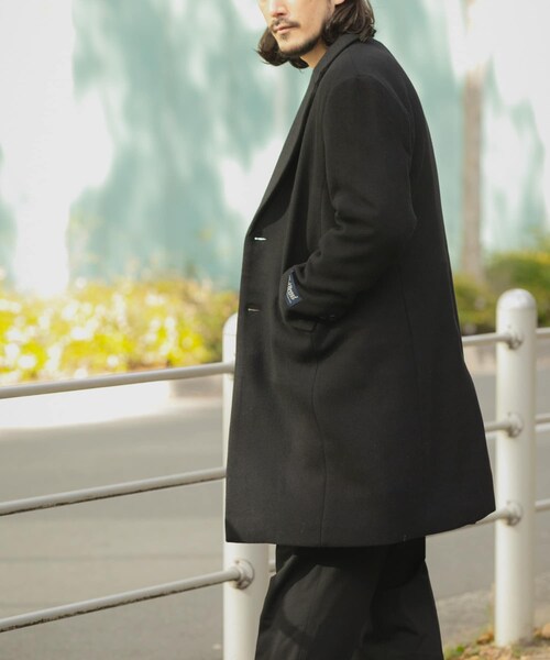 ITEMS URBANRESEARCH(アイテムズ アーバンリサーチ)の「ウールブレンドチェスターコート(チェスターコート・メンズ・GRY/NVY/BLK・M/L)」の6枚目の写真