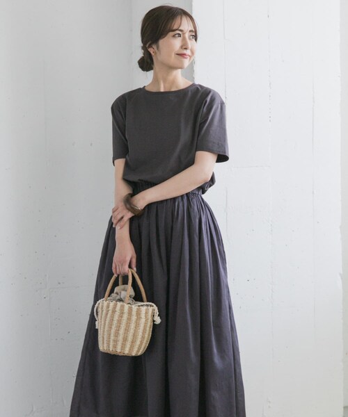 URBAN RESEARCH DOORS(アーバンリサーチドアーズ)の「『UR TECH』ボイルカットドッキングワンピース(ワンピース・レディース・BORDER/PINK/CHARCOAL・M)」の14枚目の写真