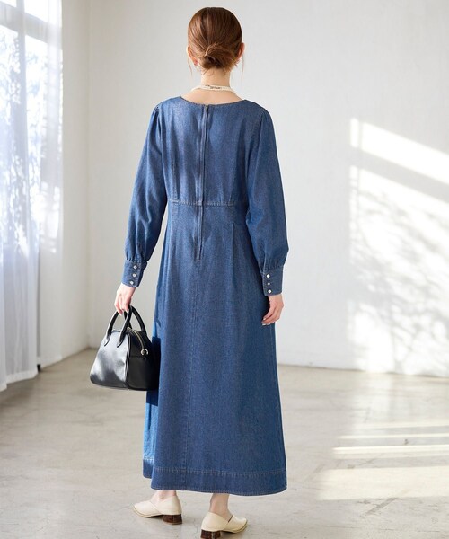 ROPE' PICNIC(ロペピクニック)の「デニムワンピース(ワンピース・レディース・ブラック/ネイビー・36/38)」の13枚目の写真