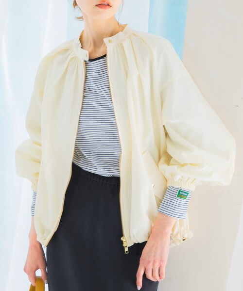 URBAN RESEARCH ROSSO（アーバンリサーチロッソ）の「ギャザーボリュームブルゾン（ブルゾン・レディース・L/KHAKI/OFF WHITE/BLACK・FREE）」の10枚目の写真