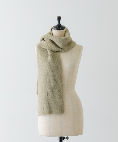 RODE SKO（ロデスコ）の「メランジロングマフラー（マフラー・レディース・BEIGE/CHARCOAL/BLUE・one）」の2枚目の写真