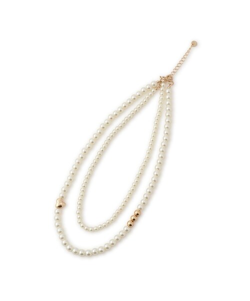 VIS(ビス)の「2WAYロングパールネックレス(ネックレス・レディース・ホワイト・F)」の7枚目の写真