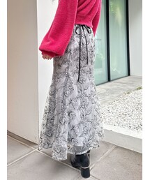 MERCURYDUO | メロンチュール刺繍マーメイドスカート(スカート)