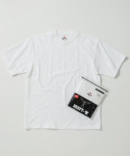 URBAN RESEARCH DOORS（アーバンリサーチドアーズ）の「『別注』HANES×DOORS　BEEFY-T DOORS FIT SHORT-SLEEVE（Tシャツ/カットソー・メンズ・ホワイト/ブラック/アッシュグレー/ブラウン/インディゴ/ネイビー・M/L/XL/XXL/XXXL）」の9枚目の写真