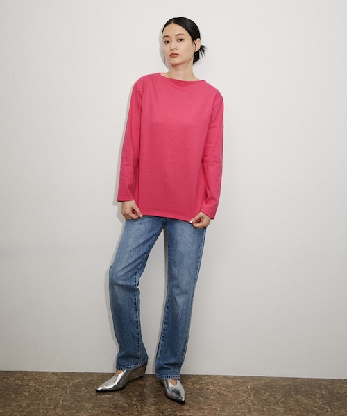 ADAM ET ROPE'（アダムエロペ）の「【公式サイト限定】【SAINT JAMES】SOLID（Tシャツ/カットソー・レディース・ブラック/オフホワイト/ピンク・1）」の9枚目の写真