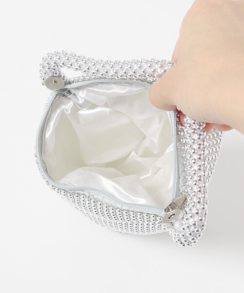 URBAN RESEARCH ROSSO（アーバンリサーチロッソ）の「メタルビーズミニバッグ（ハンドバッグ・レディース・SILVER/BLACK・-）」の11枚目の写真